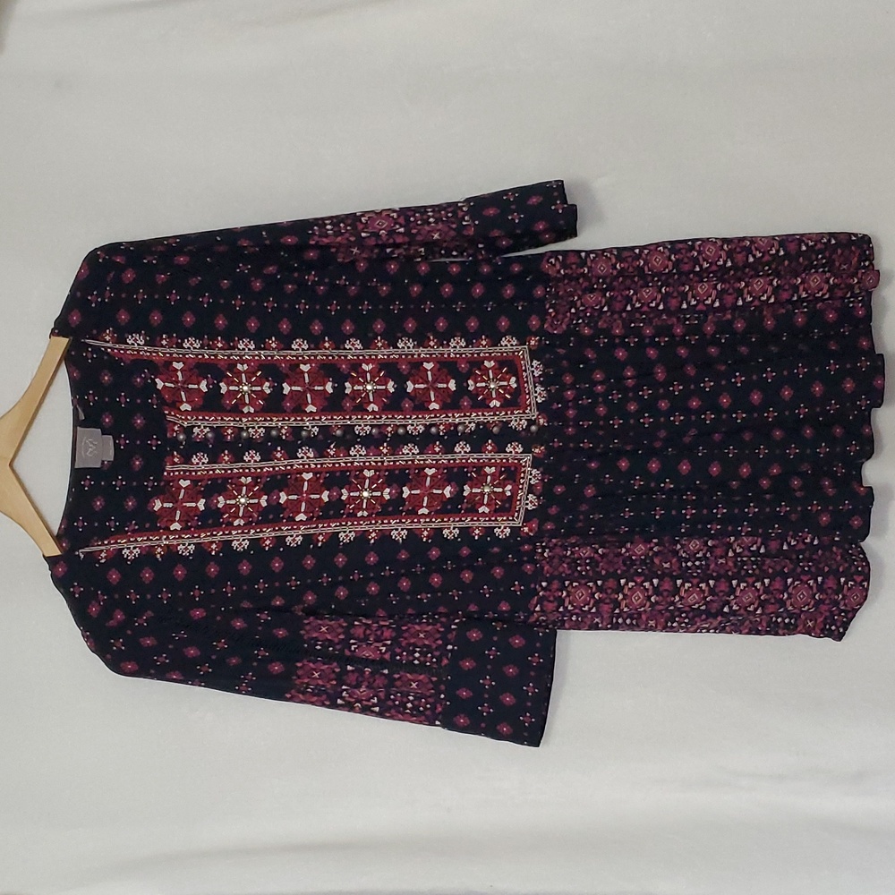 🏠 Vanessa Virginia Anthropologie Kaleidoscope Beaded & Embroidery Dress Size M
